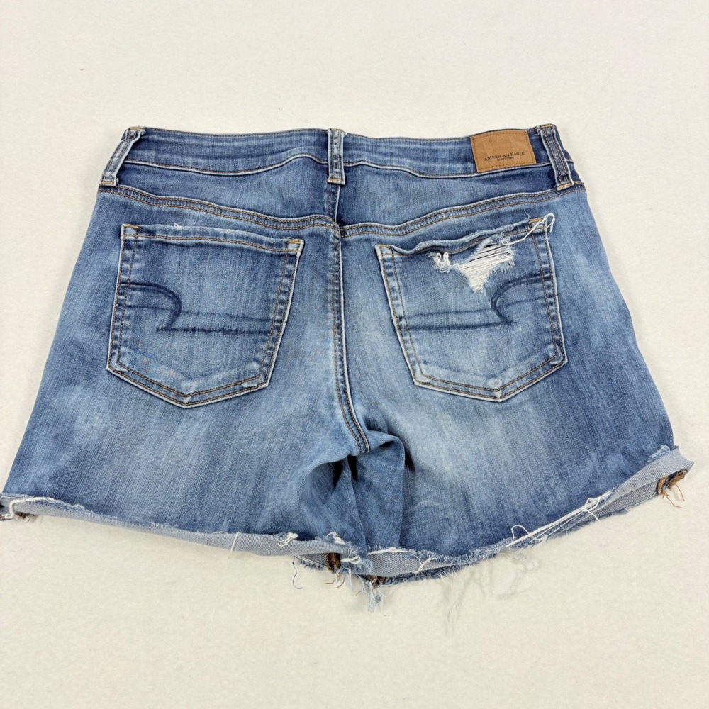American Eagle Shorts Womens 8 Super Stretch Cut Off Denim Festival Country - Picture 5 of 9